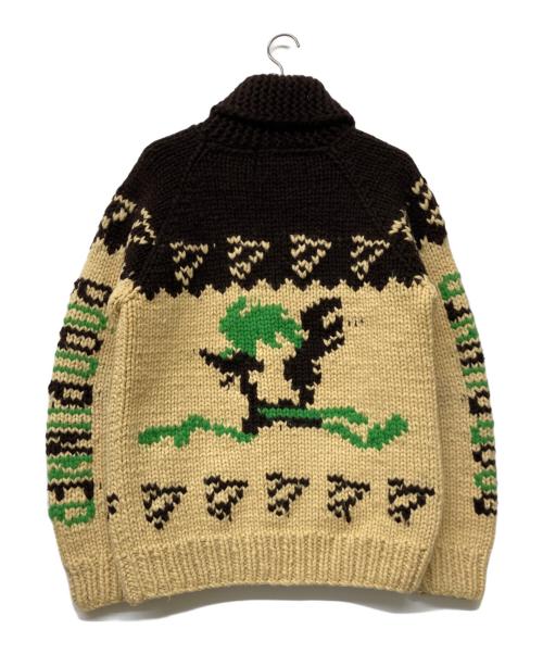 cheswick（チェスウィック）cheswick (チェスウィック) カウチンニットカーディガン ベージュ×ブラウン サイズ:40の古着・服飾アイテム