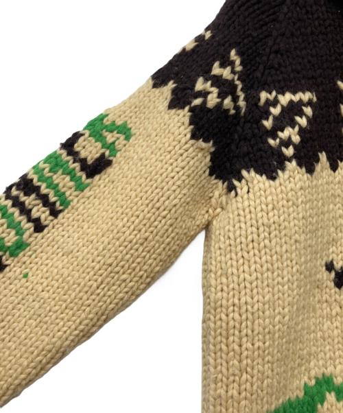 cheswick（チェスウィック）cheswick (チェスウィック) カウチンニットカーディガン ベージュ×ブラウン サイズ:40の古着・服飾アイテム