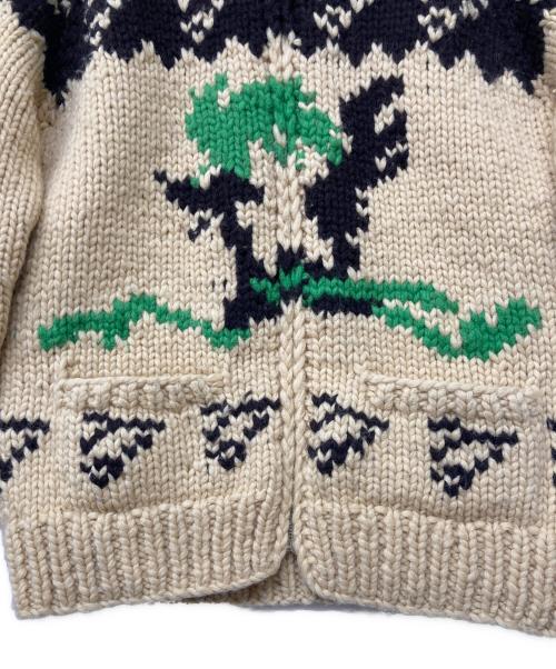 cheswick（チェスウィック）cheswick (チェスウィック) カウチンニットカーディガン ベージュ×ブラウン サイズ:40の古着・服飾アイテム