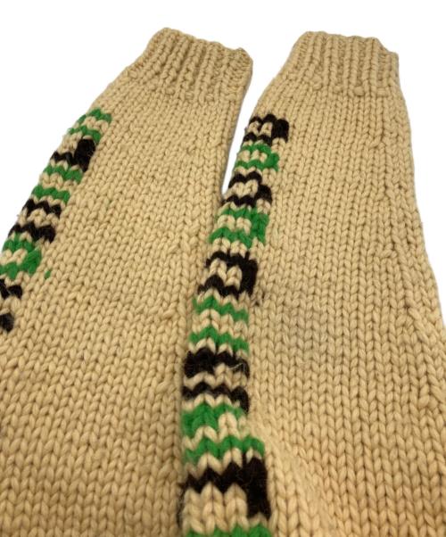 cheswick（チェスウィック）cheswick (チェスウィック) カウチンニットカーディガン ベージュ×ブラウン サイズ:40の古着・服飾アイテム