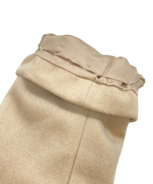 Pinky & Dianne（ピンキーアンドダイアン）Pinky & Dianne (ピンキーアンドダイアン) ベルテッドブルーフォックスファーアンゴラウールコート ベージュ サイズ:38の古着・服飾アイテム