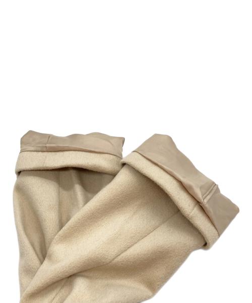 Pinky & Dianne（ピンキーアンドダイアン）Pinky & Dianne (ピンキーアンドダイアン) ベルテッドブルーフォックスファーアンゴラウールコート ベージュ サイズ:38の古着・服飾アイテム