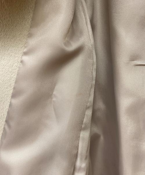 Pinky & Dianne（ピンキーアンドダイアン）Pinky & Dianne (ピンキーアンドダイアン) ベルテッドブルーフォックスファーアンゴラウールコート ベージュ サイズ:38の古着・服飾アイテム