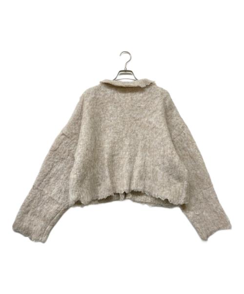 willfully（ウィルフリー）willfully (ウィルフリー) リバーシブル ブラッシュド ライトリー ニット カーディガン ベージュ サイズ:Sの古着・服飾アイテム