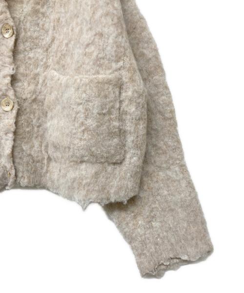 willfully（ウィルフリー）willfully (ウィルフリー) リバーシブル ブラッシュド ライトリー ニット カーディガン ベージュ サイズ:Sの古着・服飾アイテム