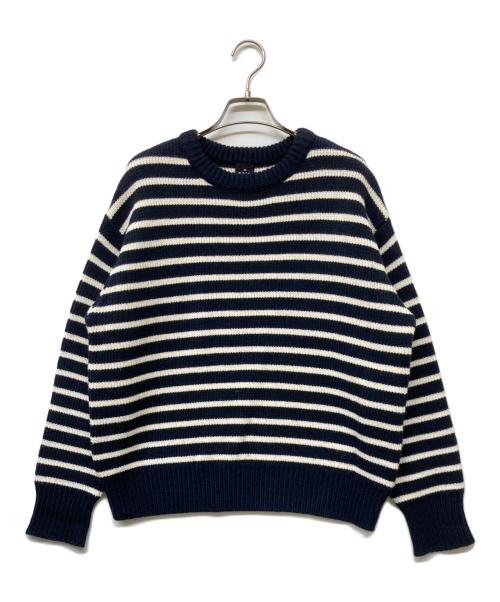 sese produite par IENA（セセ プロデュイット パー イエナ）sese produite par IENA (セセ プロデュイット パー イエナ) ボーダークルーネックニット ホワイト×ネイビー サイズ:不明の古着・服飾アイテム
