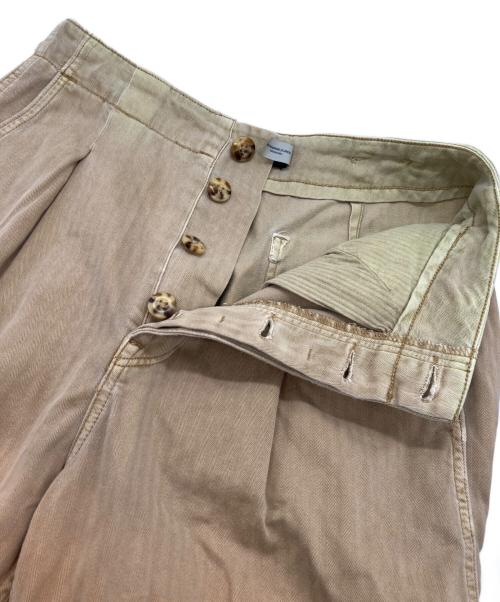 POLO RALPH LAUREN（ポロ・ラルフローレン）POLO RALPH LAUREN (ポロ・ラルフローレン) QRタグ Cotton Herringbone  Curved Tapered Pants ベージュ サイズ:2の古着・服飾アイテム