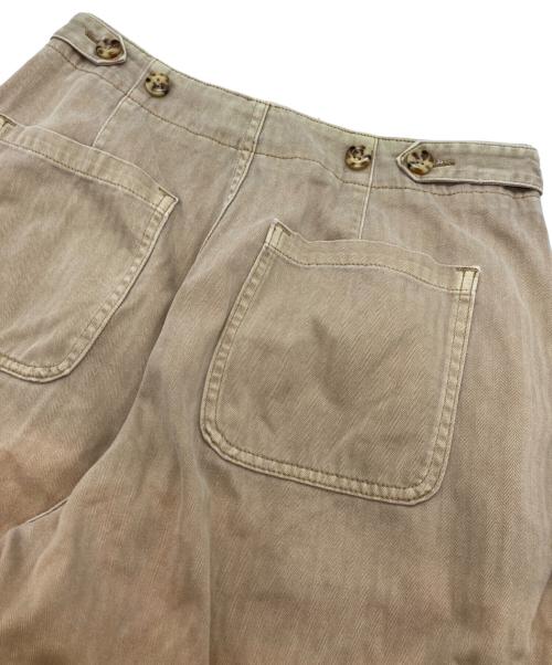 POLO RALPH LAUREN（ポロ・ラルフローレン）POLO RALPH LAUREN (ポロ・ラルフローレン) QRタグ Cotton Herringbone  Curved Tapered Pants ベージュ サイズ:2の古着・服飾アイテム