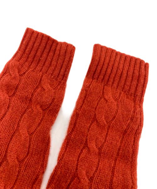 POLO RALPH LAUREN（ポロ・ラルフローレン）POLO RALPH LAUREN (ポロ・ラルフローレン) QRタグ ケーブルウールカシミヤクルーネックセーター レッド サイズ:Sの古着・服飾アイテム