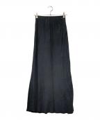 Nobleノーブル）の古着「24AW キュプラサテンナローAラインスカート」｜グレー