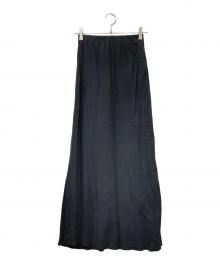 Noble（ノーブル）の古着「24AW キュプラサテンナローAラインスカート」｜グレー