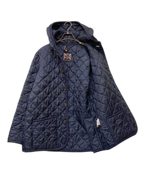 LAVENHAM（ラベンハム）LAVENHAM (ラベンハム) フーデッドキルティングコート ネイビー サイズ:Sの古着・服飾アイテム