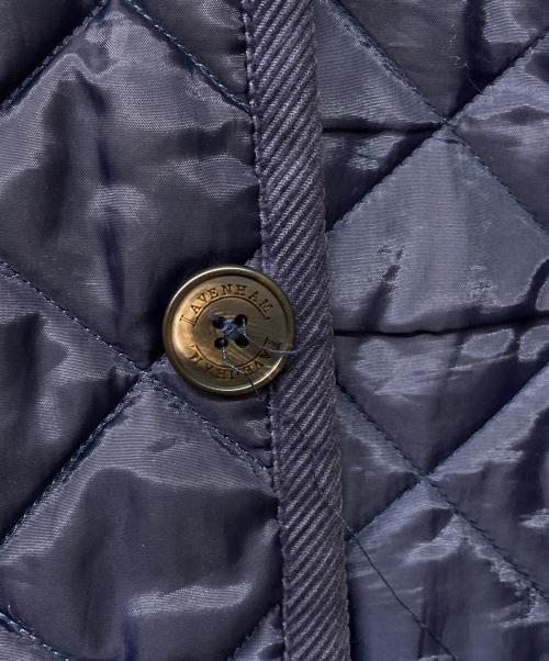 LAVENHAM（ラベンハム）LAVENHAM (ラベンハム) フーデッドキルティングコート ネイビー サイズ:Sの古着・服飾アイテム