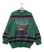 Burberry'sバーバリーズ）の古着「90s 古着刺繍ニット」｜グリーン