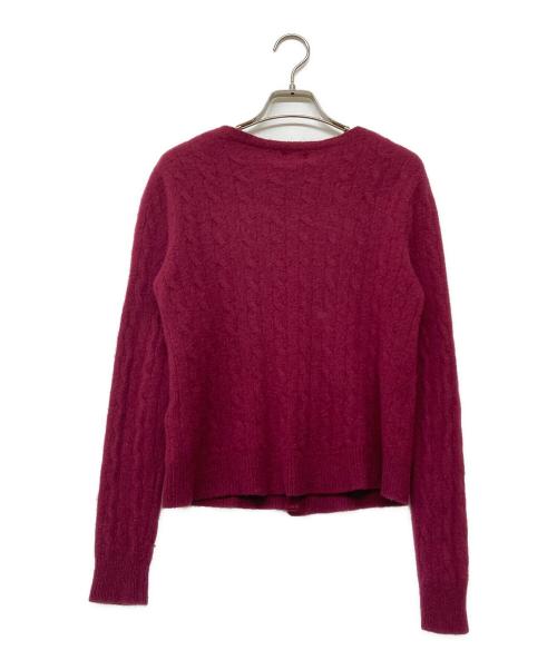 POLO RALPH LAUREN（ポロ・ラルフローレン）POLO RALPH LAUREN (ポロ・ラルフローレン) 21AW QRタグ CABLE CARDI-LONG SLEEVE-SWEATER ボルドー サイズ:Lの古着・服飾アイテム