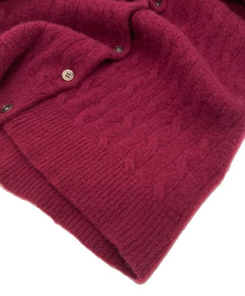 POLO RALPH LAUREN（ポロ・ラルフローレン）POLO RALPH LAUREN (ポロ・ラルフローレン) 21AW QRタグ CABLE CARDI-LONG SLEEVE-SWEATER ボルドー サイズ:Lの古着・服飾アイテム