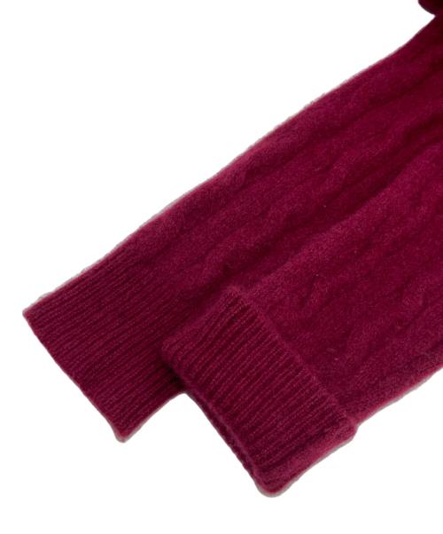 POLO RALPH LAUREN（ポロ・ラルフローレン）POLO RALPH LAUREN (ポロ・ラルフローレン) 21AW QRタグ CABLE CARDI-LONG SLEEVE-SWEATER ボルドー サイズ:Lの古着・服飾アイテム