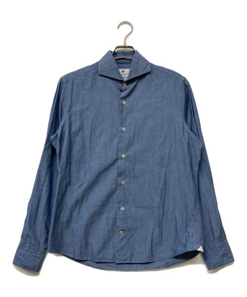 giannetto（ジャンネット）giannetto (ジャンネット) カッタウェイカラーシャツ ブルー サイズ:15 1/2の古着・服飾アイテム