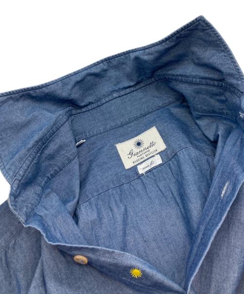 giannetto（ジャンネット）giannetto (ジャンネット) カッタウェイカラーシャツ ブルー サイズ:15 1/2の古着・服飾アイテム