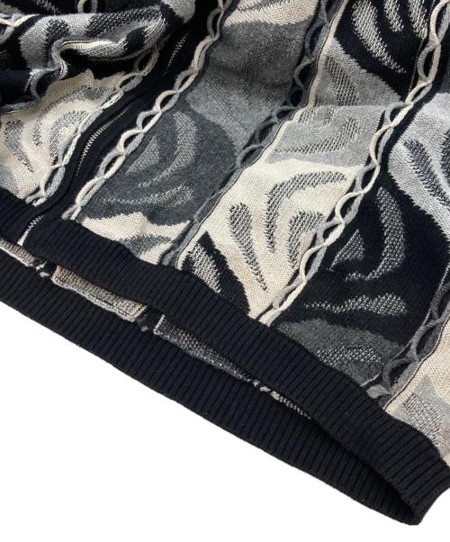 SUPREME（シュプリーム）SUPREME (シュプリーム) 22SS Abstract Textured Zip Up Polo ベージュ×ブラック サイズ:Mの古着・服飾アイテム