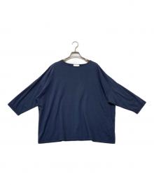 KAGURE（カグレ）の古着「ボートネック7分袖ワイドカットソー」｜ネイビー