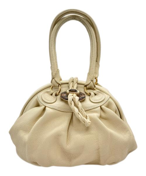 MORABITO（モラビト）MORABITO (モラビト) NINA レザーハンドバッグ ホワイトの古着・服飾アイテム