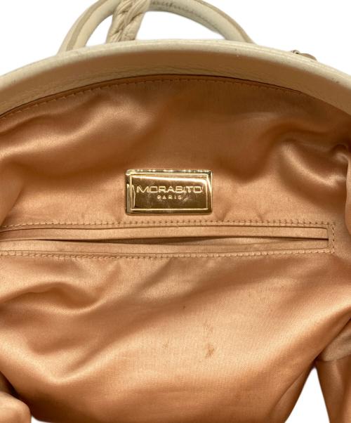 MORABITO（モラビト）MORABITO (モラビト) NINA レザーハンドバッグ ホワイトの古着・服飾アイテム