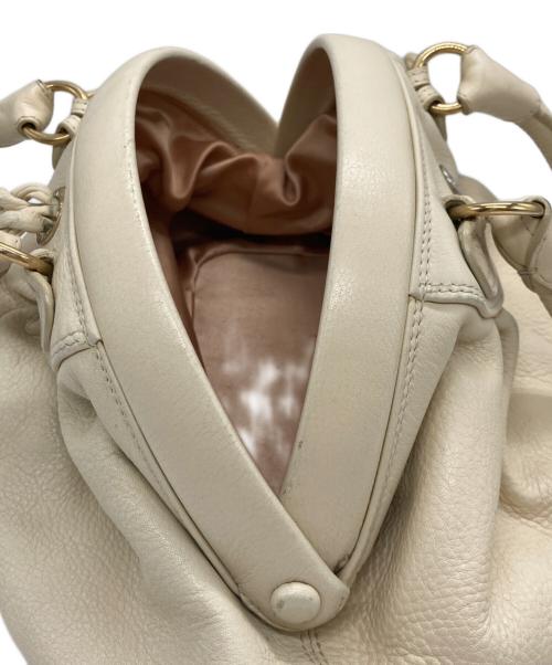 MORABITO（モラビト）MORABITO (モラビト) NINA レザーハンドバッグ ホワイトの古着・服飾アイテム