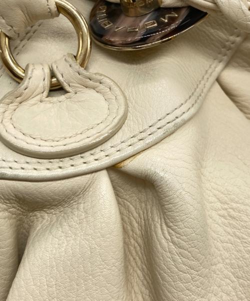 MORABITO（モラビト）MORABITO (モラビト) NINA レザーハンドバッグ ホワイトの古着・服飾アイテム