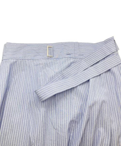 ATON（エイトン）ATON (エイトン) ギザコットン ストライプスカート ブルー サイズ:size1の古着・服飾アイテム
