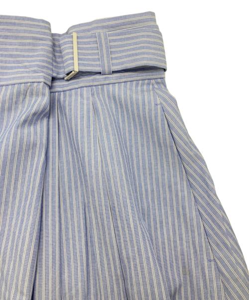 ATON（エイトン）ATON (エイトン) ギザコットン ストライプスカート ブルー サイズ:size1の古着・服飾アイテム