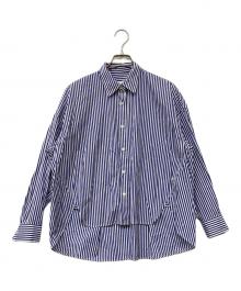 Graphpaper×THOMAS MASON（グラフペーパー×トーマスメイソン）の古着「20SS regular collar blouse shirt」｜ブルー×ホワイト