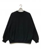 Graphpaperグラフペーパー）の古着「24AW AZUMA Terry Crew Neck Sweat」｜ブラック