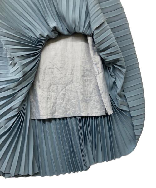 HYKE（ハイク）HYKE (ハイク) 24SS TAFFETA PLEATED SKIRT(4SS タフタ プリーツ スカート) ブルー サイズ:size１の古着・服飾アイテム