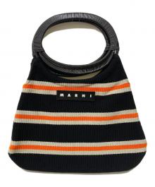 MARNI（マルニ）の古着「MARKET BOAT BAG」｜ブラック×オレンジ