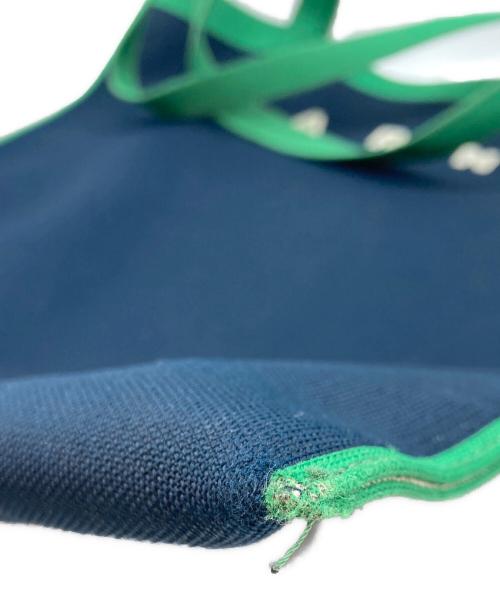 MARNI（マルニ）MARNI (マルニ) ロゴジャガードフラットバッグ ネイビー×グリーンの古着・服飾アイテム
