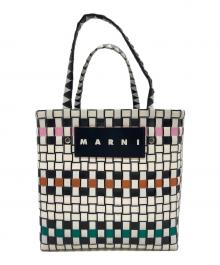 MARNI（マルニ）の古着「FLOWER CAFE ミニ バスケットバッグ トートバッグ」｜マルチカラー
