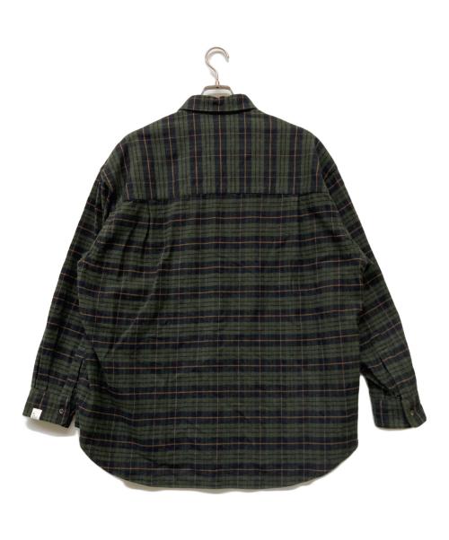 Graphpaper（グラフペーパー）Graphpaper (グラフペーパー) Re: 名古屋限定 SIDOGRAS Cotton Flannel Oversized Regular Shirt ブラック×グリーン サイズ:1 未使用品の古着・服飾アイテム