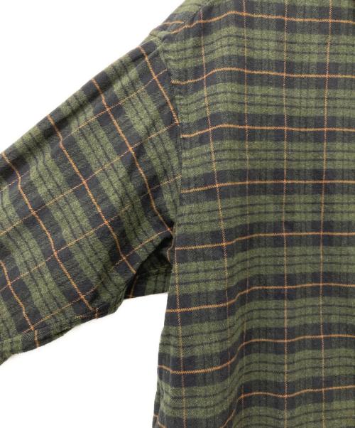 Graphpaper（グラフペーパー）Graphpaper (グラフペーパー) Re: 名古屋限定 SIDOGRAS Cotton Flannel Oversized Regular Shirt ブラック×グリーン サイズ:1 未使用品の古着・服飾アイテム