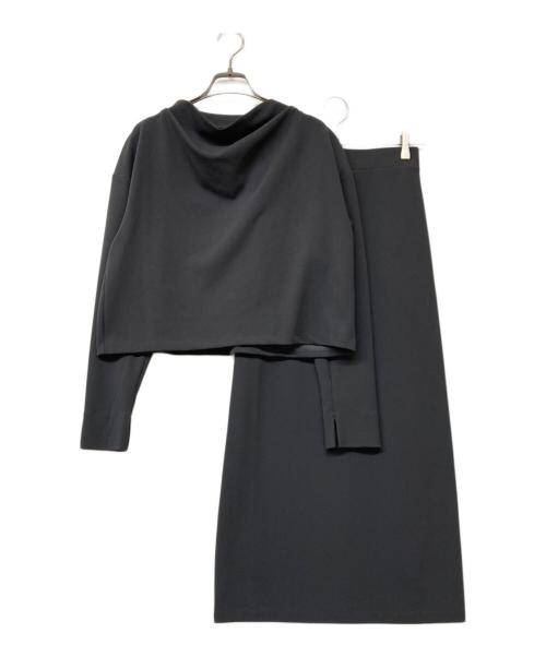 PLST（プラステ）PLST (プラステ) アムンゼンジャージースカートセットアップ ブラック サイズ:Mの古着・服飾アイテム
