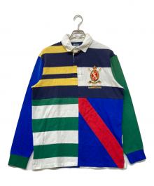 POLO RALPH LAUREN（ポロ・ラルフローレン）の古着「QRタグ Classic Fit Patchwork Jersey Rugby Shirt(クラシック フィット パッチワーク ジャージー ラグビー シャツ)」｜マルチカラー