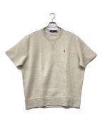 POLO RALPH LAURENポロ・ラルフローレン）の古着「QRタグ SHORT SLEEVE SWATSHIRT(ショート スリーブ スウェットシャツ)」｜ベージュ