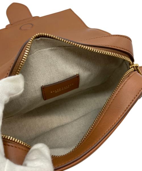 POLO RALPH LAUREN（ポロ・ラルフローレン）POLO RALPH LAUREN (ポロ・ラルフローレン) ウェリントンキャンバスクロスボディバッグ ベージュ×ブラウン サイズ:-の古着・服飾アイテム