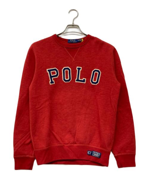 POLO RALPH LAUREN（ポロ・ラルフローレン）POLO RALPH LAUREN (ポロ・ラルフローレン) QRタグ LSCNM1-LONG SLEEVE-KNIT レッド サイズ:XSの古着・服飾アイテム