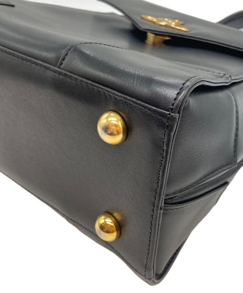 Vivienne Westwood（ヴィヴィアンウエストウッド）Vivienne Westwood (ヴィヴィアンウエストウッド) オーブレザーハンドバッグ ブラックの古着・服飾アイテム