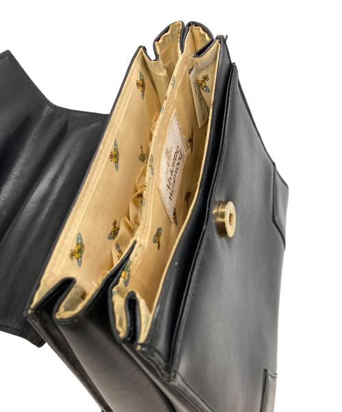 Vivienne Westwood（ヴィヴィアンウエストウッド）Vivienne Westwood (ヴィヴィアンウエストウッド) オーブレザーハンドバッグ ブラックの古着・服飾アイテム