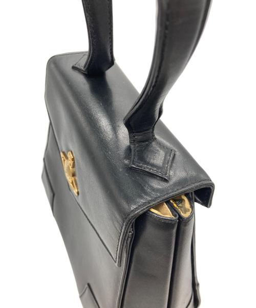 Vivienne Westwood（ヴィヴィアンウエストウッド）Vivienne Westwood (ヴィヴィアンウエストウッド) オーブレザーハンドバッグ ブラックの古着・服飾アイテム
