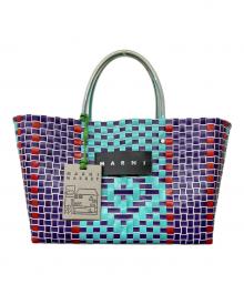 MARNI（マルニ）の古着「MARKET カゴバッグ」｜スカイブルー×パープル×レッド