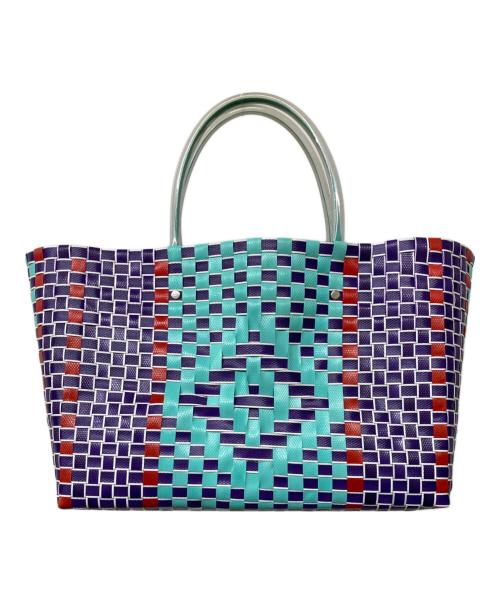 MARNI（マルニ）MARNI (マルニ) MARKET カゴバッグ スカイブルー×パープル×レッドの古着・服飾アイテム
