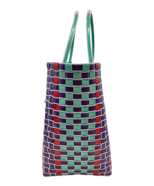 MARNI（マルニ）MARNI (マルニ) MARKET カゴバッグ スカイブルー×パープル×レッドの古着・服飾アイテム